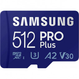 Карта памяти micro SDXC 512Gb Samsung PRO Plus U3 A2 V30 180/130MB/s