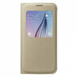 Чехол для Samsung Galaxy S6 S-View Cover (EF-CG920BFE), Gold