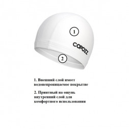 Шапочка для бассейна Copozz (белый)