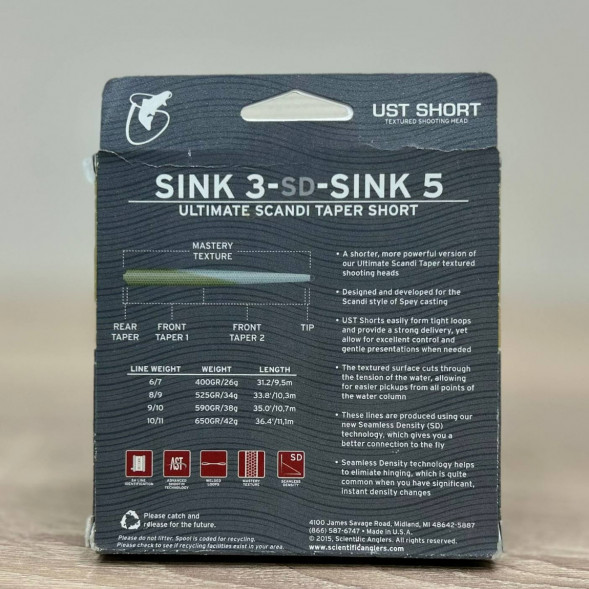 Рыболовная леска Scientific Anglers UST Short St-10/11-S3/S5 Sink 3-CD-Sink 5 125437 в Липецке