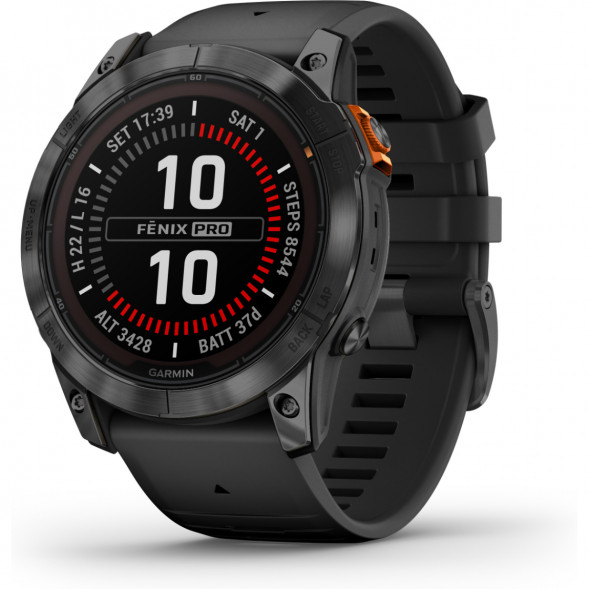 Умные часы Garmin Fenix 7X Solar серый с черным ремешком 010-02541-01 в Липецке