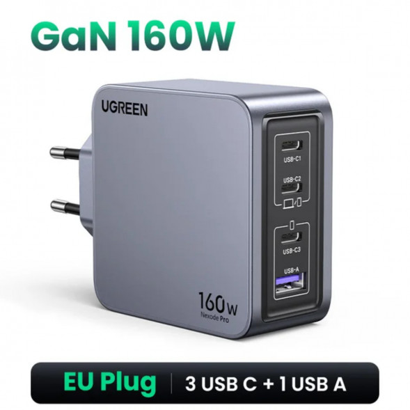 Сетевое зарядное устройство Ugreen 160W GaN USB-C в Липецке