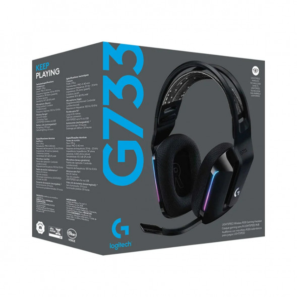 Игровая гарнитура Logitech G733 RGB Headset Wireless, Black в Липецке