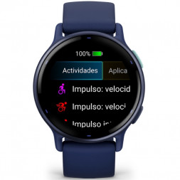 Умные часы Garmin Vivoactive 5, синие с металлически-синим безелем и силиконовым ремешком 010-02862-12