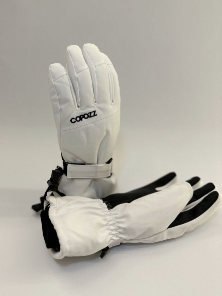 Перчатки горнолыжные сноубордические Copozz (белый, L) в Липецке