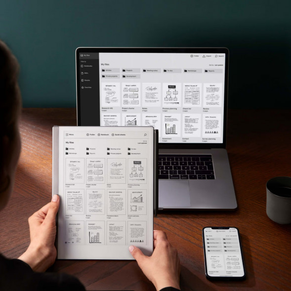 Графический планшет reMarkable 2 со стилусом Marker Plus и чехлом Book Folio серый (RM114) в Липецке