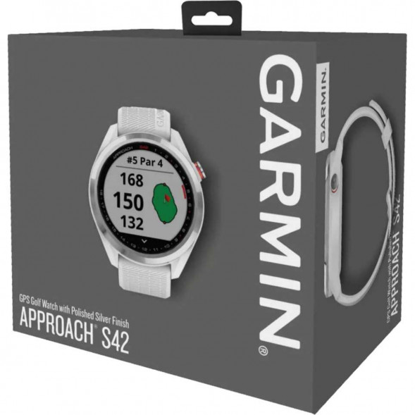 Умные часы для гольфа Garmin Approach S42, белый 010-02572-01 в Липецке