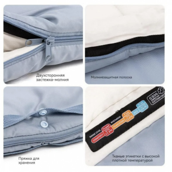 Спальный мешок Naturehike C180 (190x75см), голубой в Липецке