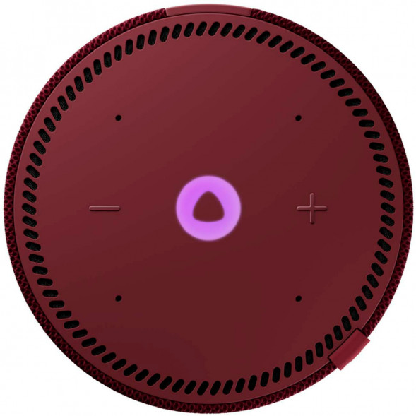 Умная колонка Яндекс Новая Станция Мини (с часами) - умная колонка с Алисой, красный гранат в Липецке