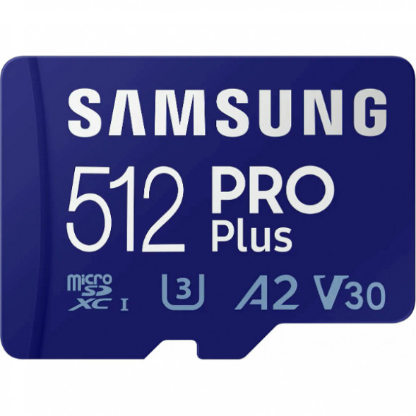 Карта памяти micro SDXC 512Gb Samsung PRO Plus U3 A2 V30 180/130MB/s в Липецке