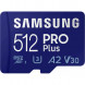 Карта памяти micro SDXC 512Gb Samsung PRO Plus U3 A2 V30 180/130MB/s в Липецке