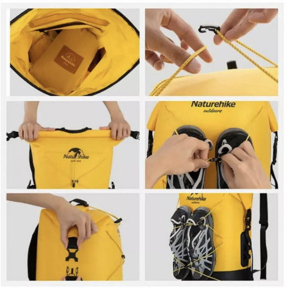 Герморюкзак Naturehike NH21FSB04 30 л, желтый в Липецке