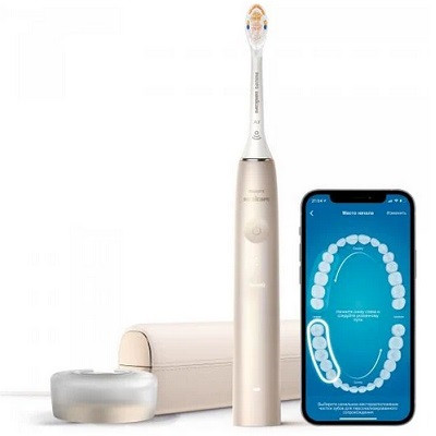 Звуковая зубная щетка Philips Sonicare 9900 Prestige HX9992, золотистое шампанское в Липецке
