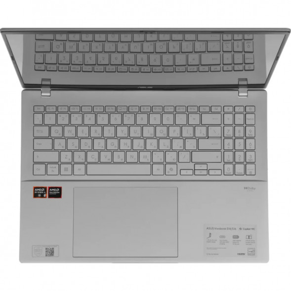 Ноутбук ASUS VivoBook S16 M3607KA-SH131 (16&amp;quot;, OLED, AMD Ryzen AI 5 330 2ГГц, 4 ядра, 16ГБ DDR5, 512ГБ SSD, AMD Radeon 820M, без ОС), серебристый в Липецке