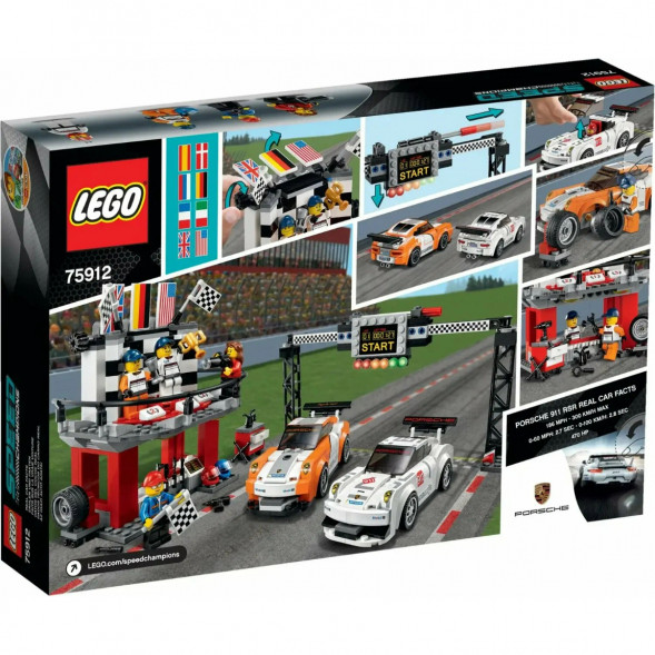 Конструктор LEGO Speed Champions 75912 Финишная линия гонки Porsche 911 GT в Липецке