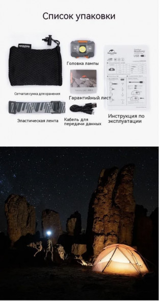 Налобный фонарь Naturehike TD-02, красный/белый в Липецке