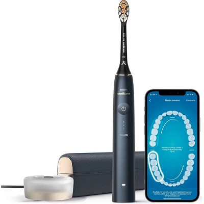 Звуковая зубная щетка Philips Sonicare 9900 Prestige HX9992, темно-синий в Липецке