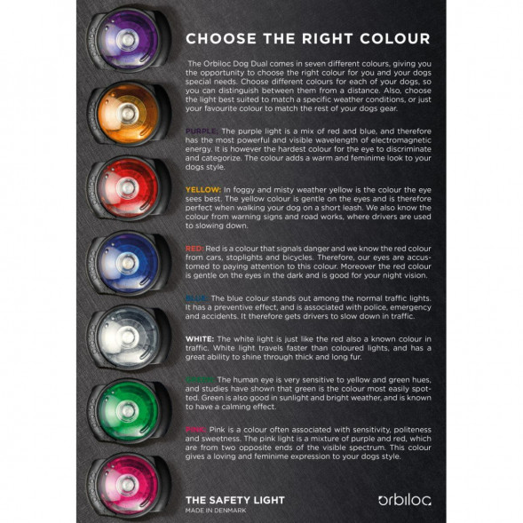Фонарь для собак Orbiloc Dog Dual Signal Colours, красный в Липецке