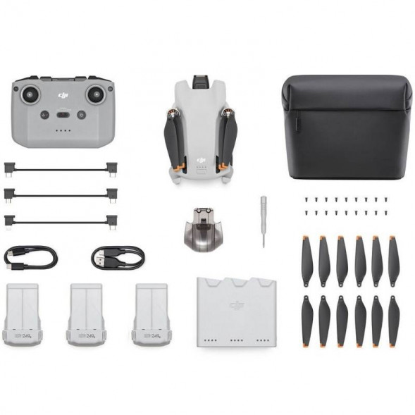 Квадрокоптер DJI Mini 3 Fly More Combo (DJI RC-N1) с пультом без дисплея, белый в Липецке