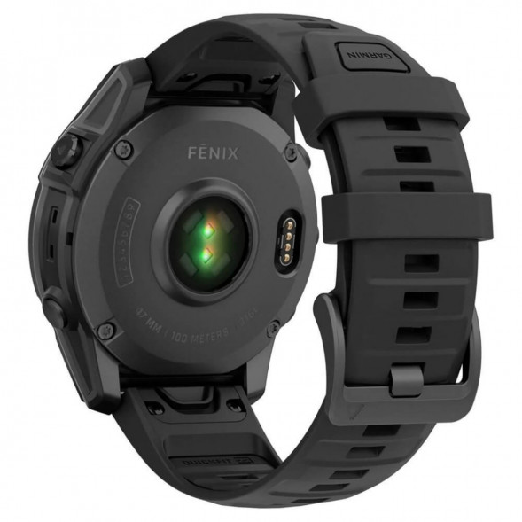 Умные часы Garmin Fenix E 47мм Amoled Slate Grey Steel с чёрным силиконовым ремешком 010-03025-01 в Липецке
