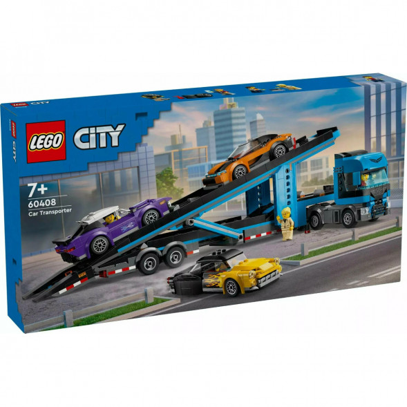 Конструктор LEGO City 60408 Грузовик-автовоз со спортивными автомобилями в Липецке