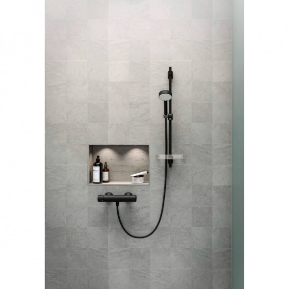 Термостатический смеситель для душа Oras Nova (7460-33), матовый чёрный в Липецке