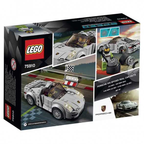 Конструктор LEGO Speed Champions 75910 Porsche 918 Spyde в Липецке