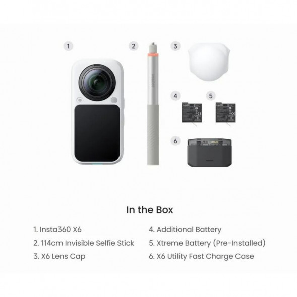 Экшн-камера Insta360 X6 Essentials Bundle, White в Липецке