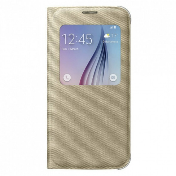 Чехол для Samsung Galaxy S6 S-View Cover (EF-CG920BFE), Gold в Липецке