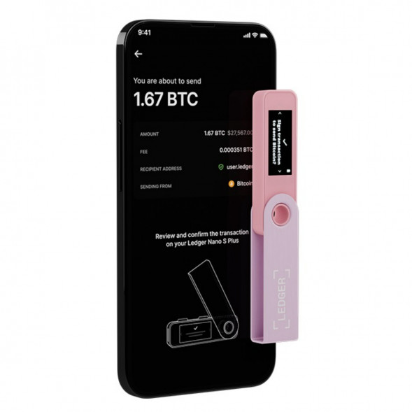 Криптокошелек Ledger Nano S Plus 1 шт., Pastel Pink в Липецке