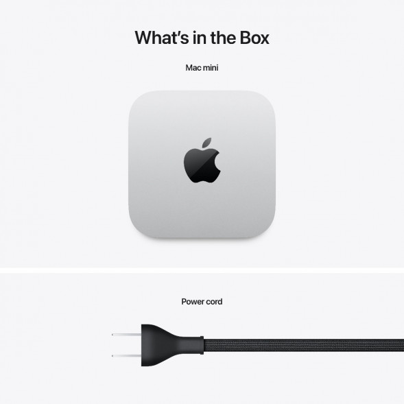 Компьютер Apple Mac mini M4 2024 (MU9D3) (10 Core GPU, 16ГБ, 256ГБ SSD, Apple, macOS), серебристый в Липецке
