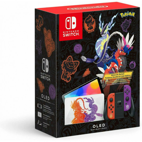 Игровая приставка Nintendo Switch OLED 64 ГБ, Pokemon Scarlet &amp;amp; Violet Edition в Липецке