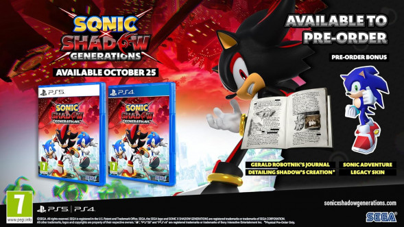 Игра Sonic x Shadow Generations Day One Edition [PS4, русские субтитры] в Липецке