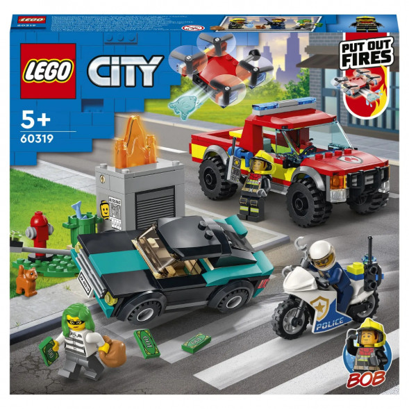 Конструктор LEGO City Fire 60319 Пожарная бригада и полицейская погоня в Липецке