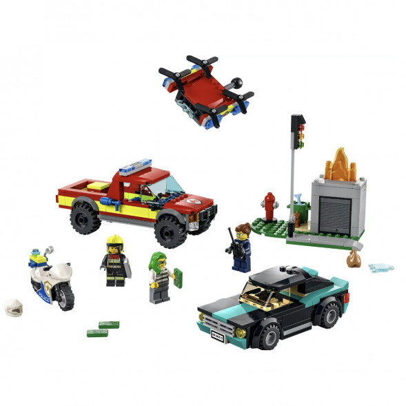 Конструктор LEGO City Fire 60319 Пожарная бригада и полицейская погоня в Липецке