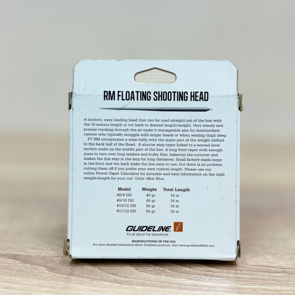 Рыболовная леска Guideline Power Taper RM Float #9/10, 16m, 45gm, Mist Blue в Липецке