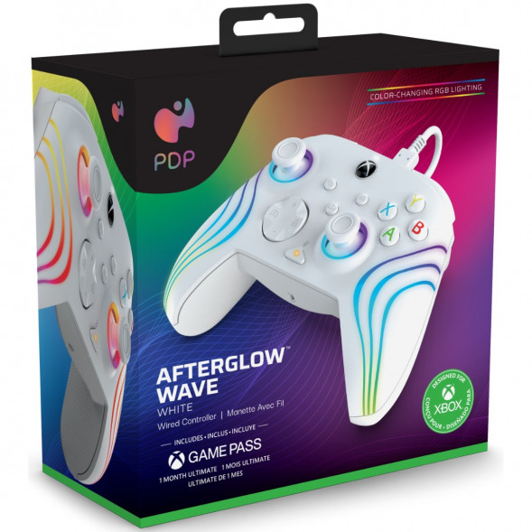 Геймпад проводной PDP для Xbox Afterglow Wave, White в Липецке