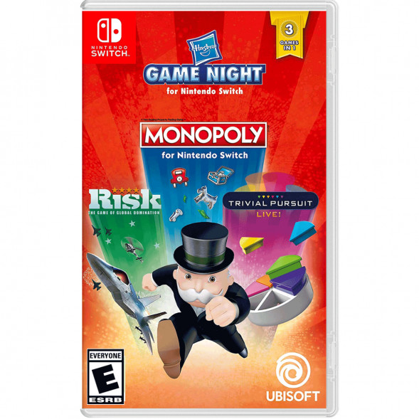 Игра Hasbro Game Night: Monopoly+Risk+Trivial Pursuit [Nintendo Switch, русские субтитры] в Липецке