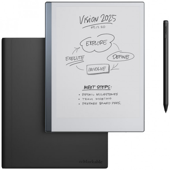 Графический планшет reMarkable 2 со стилусом Marker Plus и чехлом Book Folio черный (RM115) в Липецке