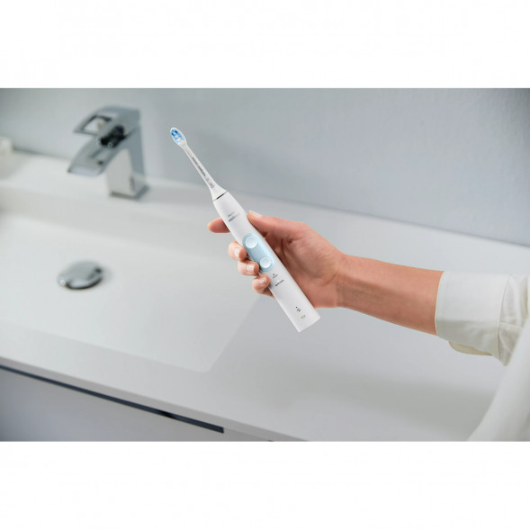 Электрическая звуковая зубная щетка Philips Sonicare ProtectiveClean 4500, White в Липецке