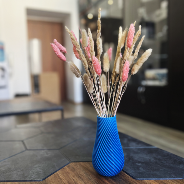 Ваза для сухоцветов HatRom Spiral, синий в Липецке