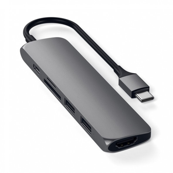 USB-C адаптер Satechi Type-C Slim Multiport Adapter V2 (ST-SCMA2M) в Липецке