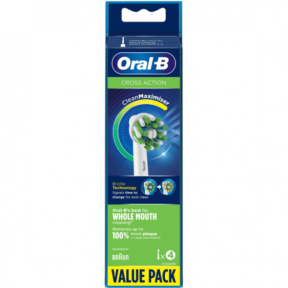 Насадки на зубные щетки Oral-B Cross Action, 4 шт. в Липецке