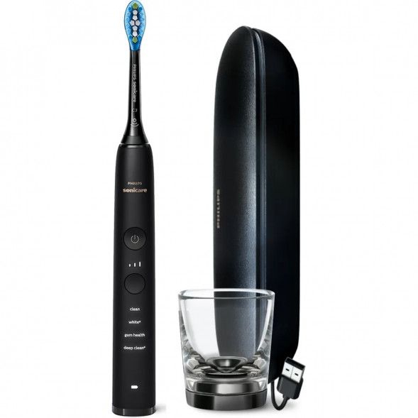 Электрическая зубная щетка Philips Sonicare Diamond Clean 9000 с USB-футляром и зарядным стеклом HX9911/09 в Липецке