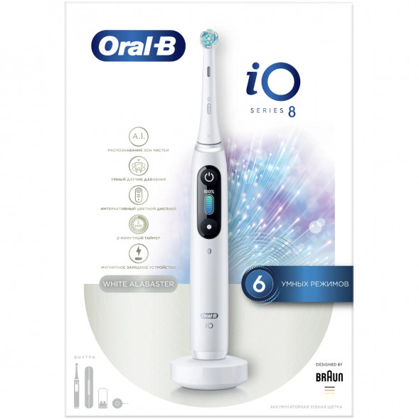 Зубная щетка электрическая Oral-B iO Series 8, белый в Липецке