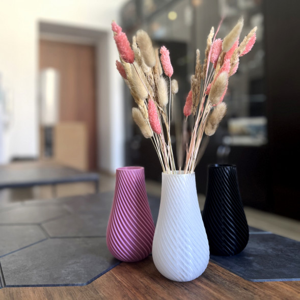 Ваза для сухоцветов HatRom Spiral, розовый в Липецке