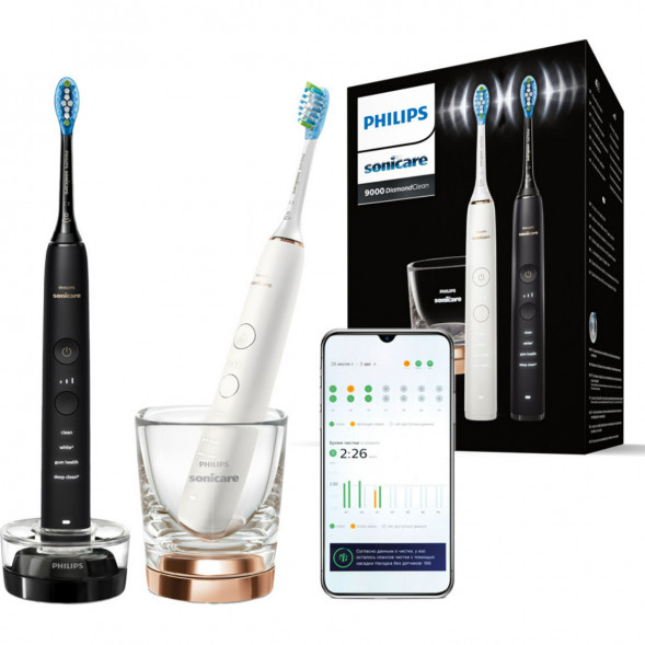Набор из 2 электрических зубных щеток Philips Sonicare HX9914/57 9000 DiamondClean в Липецке