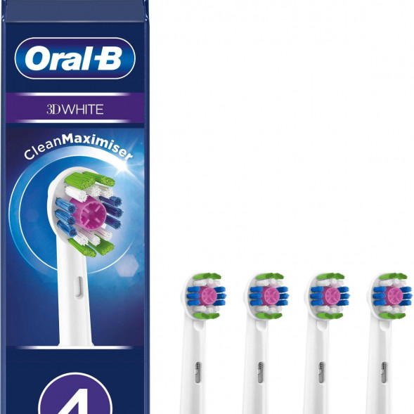 Насадки на зубные щетки Oral-B 3D White, 4 шт. в Липецке