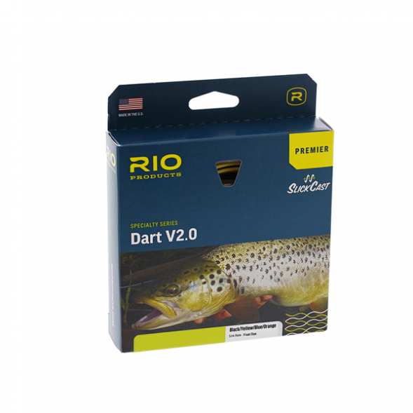 Леска RIO Premier Dart V2.0 Float WF7F/S3, Black/Yellow/Blue/Orange в Липецке