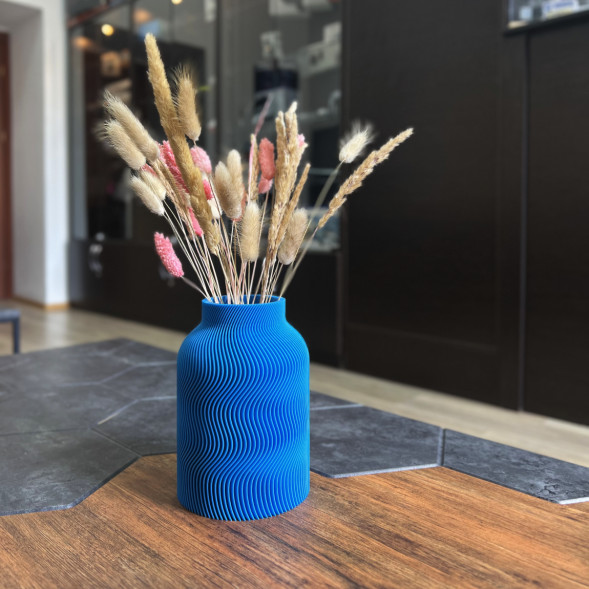 Ваза для сухоцветов HatRom Wave, синий в Липецке